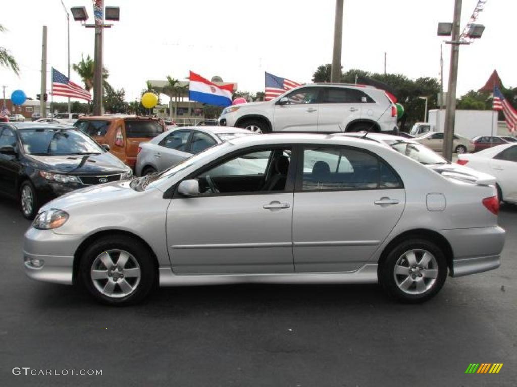 2005 Corolla S - Silver Streak Mica / Black photo #6