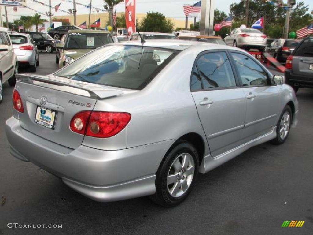 2005 Corolla S - Silver Streak Mica / Black photo #10
