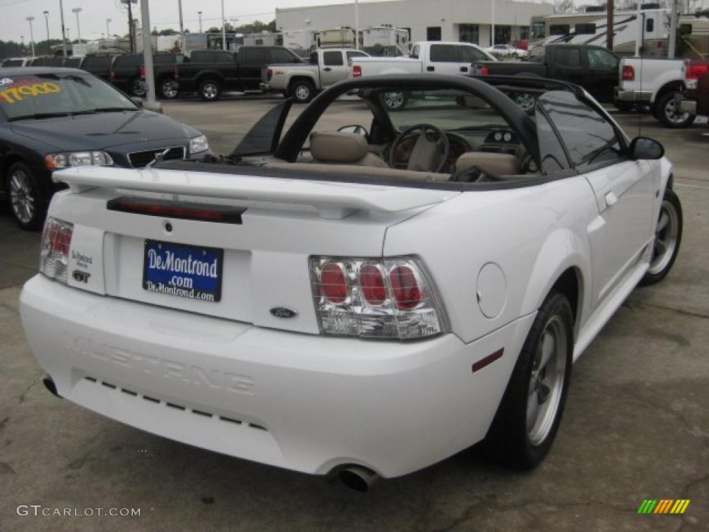 2001 Mustang GT Convertible - Oxford White / Medium Parchment photo #6