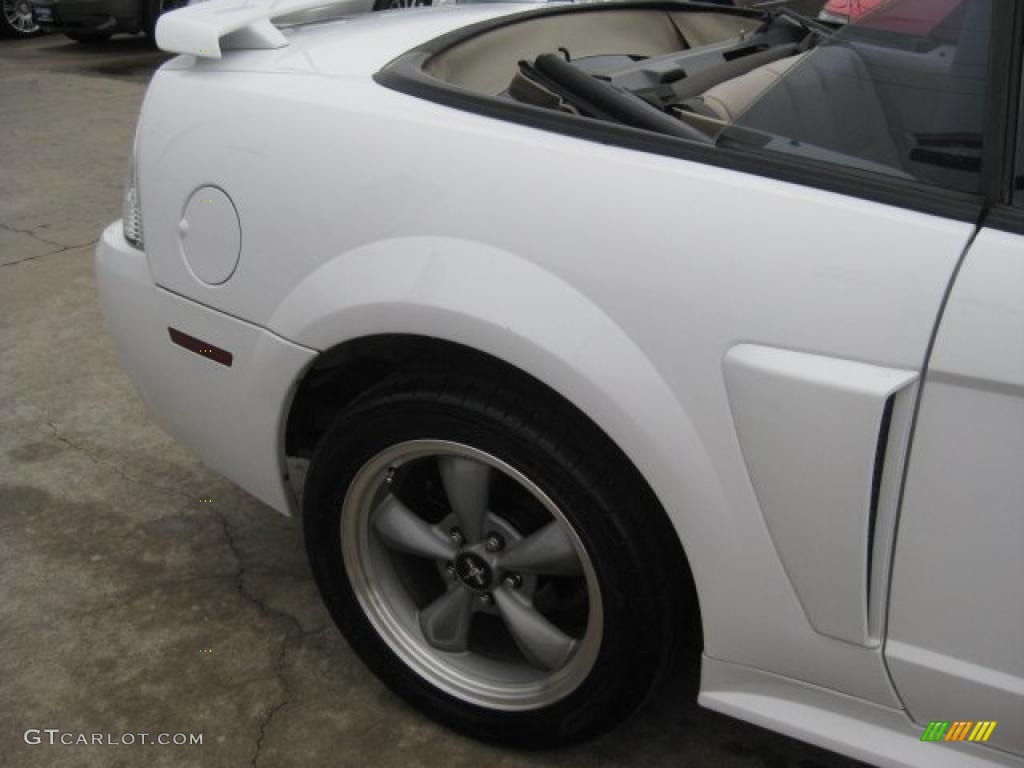 2001 Mustang GT Convertible - Oxford White / Medium Parchment photo #47