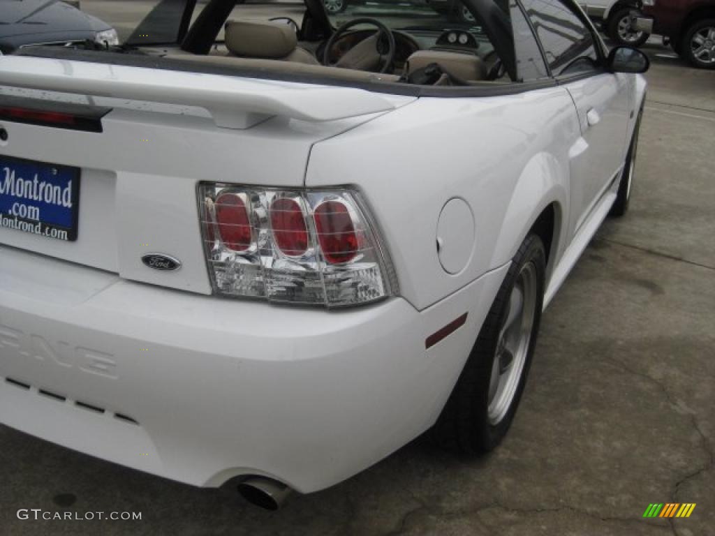2001 Mustang GT Convertible - Oxford White / Medium Parchment photo #48