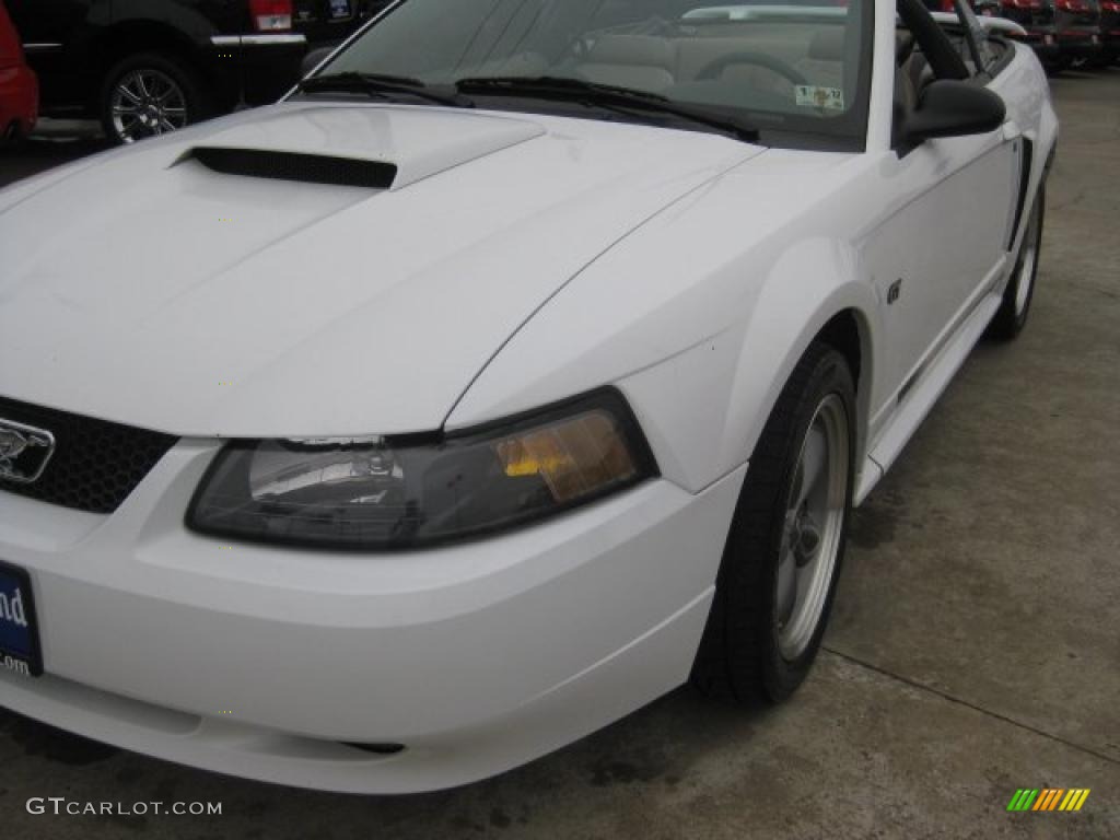 2001 Mustang GT Convertible - Oxford White / Medium Parchment photo #56