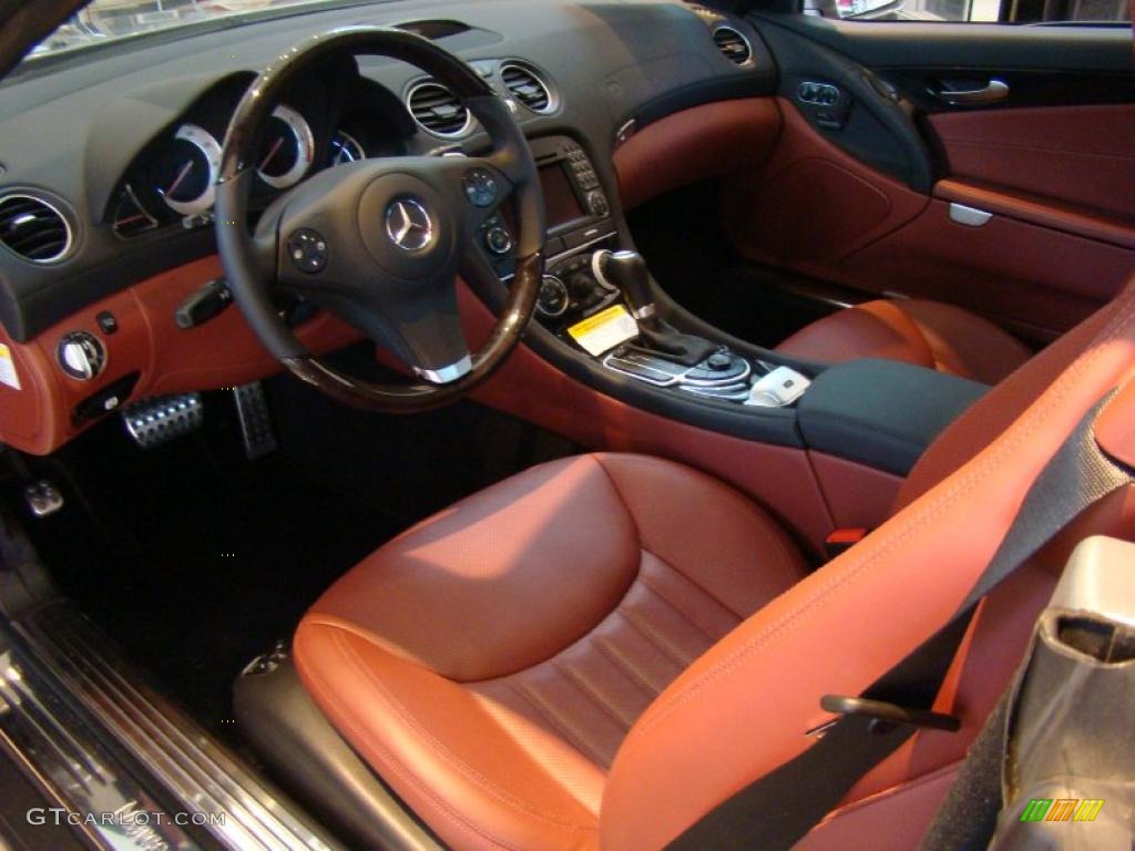 Red Interior 2011 Mercedes-Benz SL 550 Roadster Photo #43690360