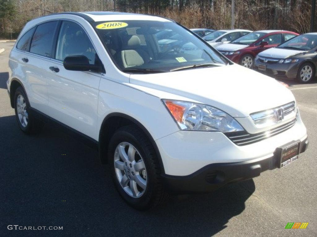 2008 CR-V EX - Taffeta White / Gray photo #8