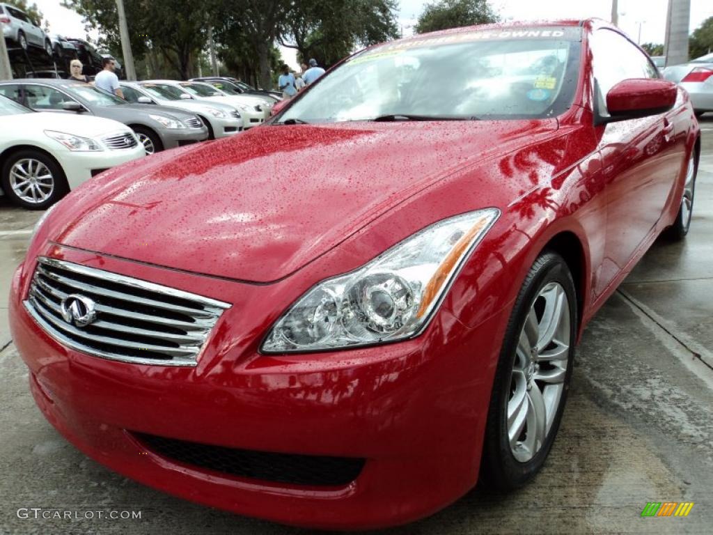 2008 G 37 Coupe - Vibrant Red / Stone photo #11