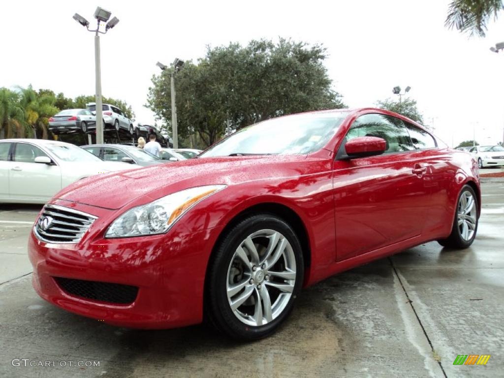 2008 G 37 Coupe - Vibrant Red / Stone photo #12