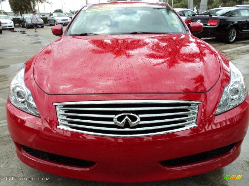 2008 G 37 Coupe - Vibrant Red / Stone photo #13