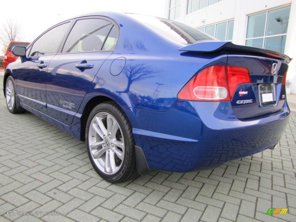2008 Civic Si Sedan - Fiji Blue Pearl / Black photo #3