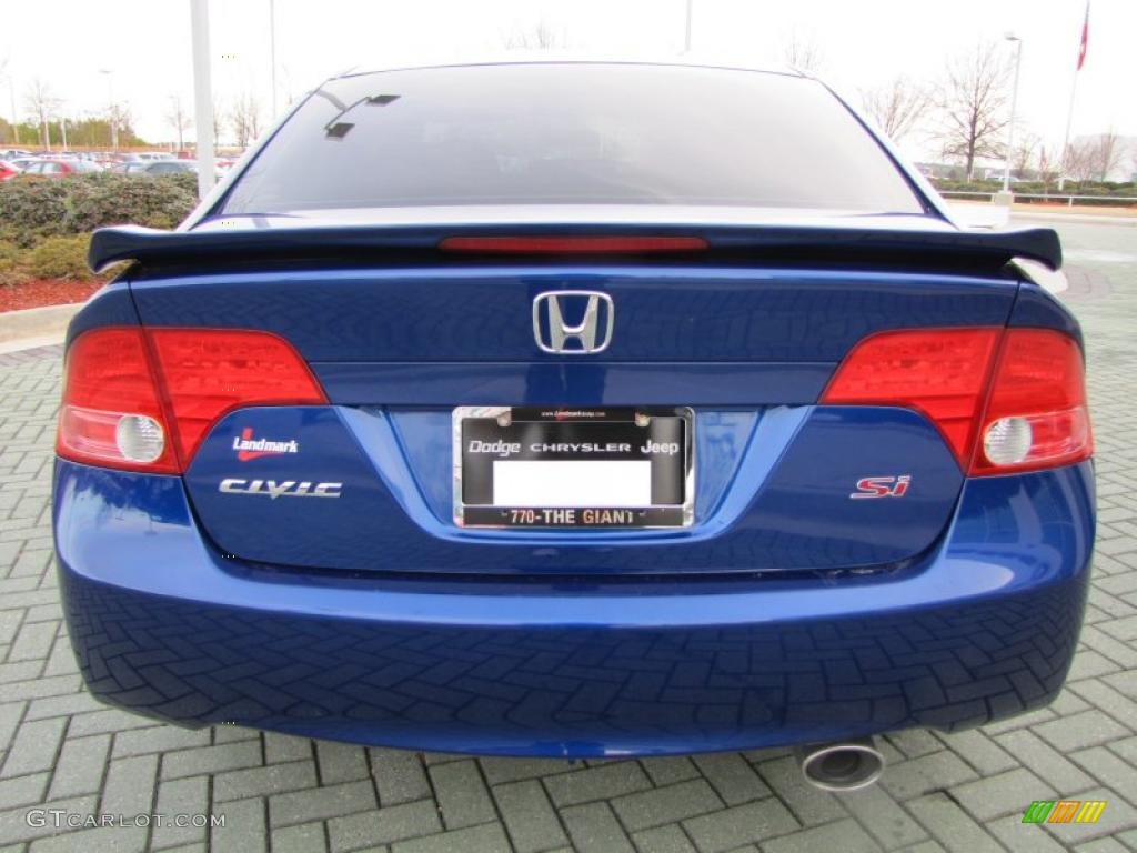 2008 Civic Si Sedan - Fiji Blue Pearl / Black photo #4