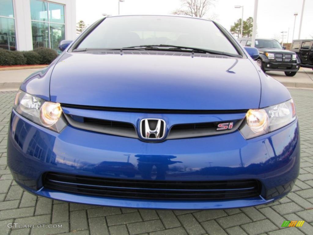 2008 Civic Si Sedan - Fiji Blue Pearl / Black photo #8