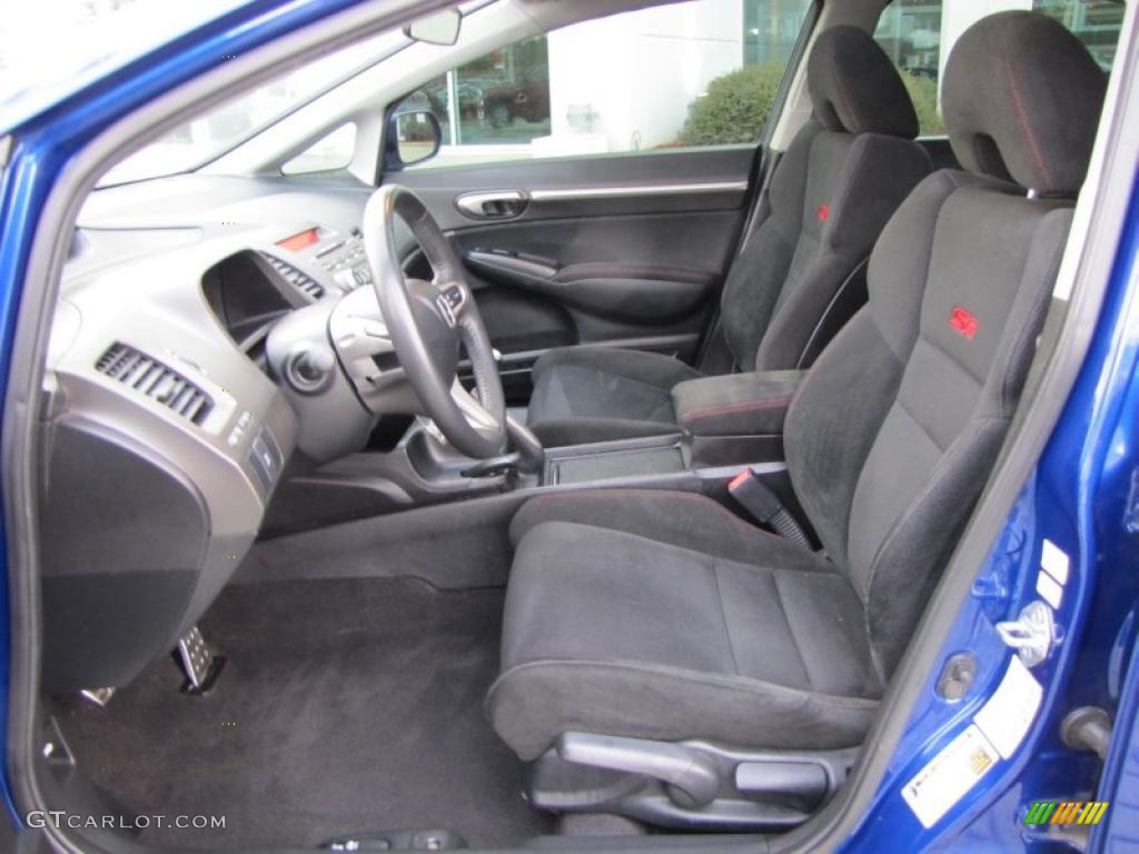 2008 Civic Si Sedan - Fiji Blue Pearl / Black photo #11