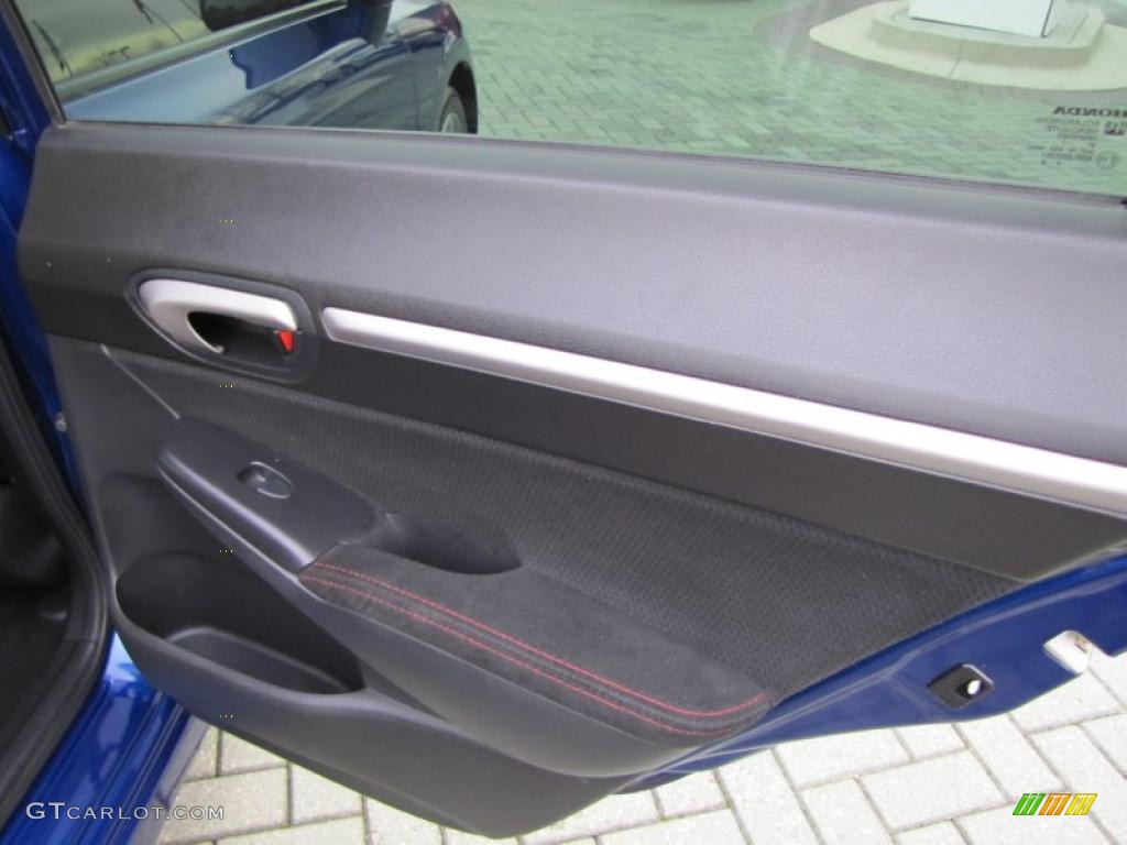 2008 Civic Si Sedan - Fiji Blue Pearl / Black photo #17