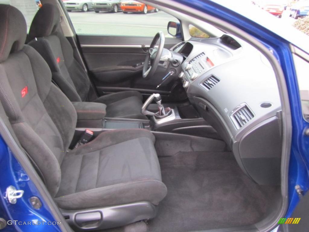 2008 Civic Si Sedan - Fiji Blue Pearl / Black photo #19