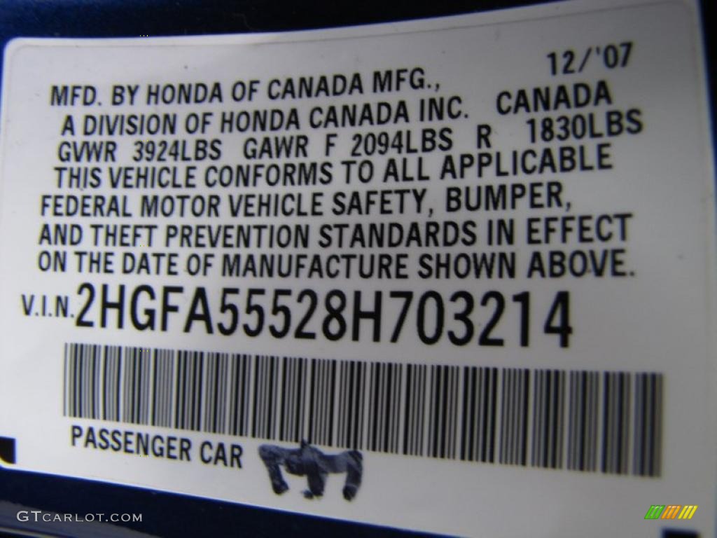 2008 Civic Si Sedan - Fiji Blue Pearl / Black photo #31