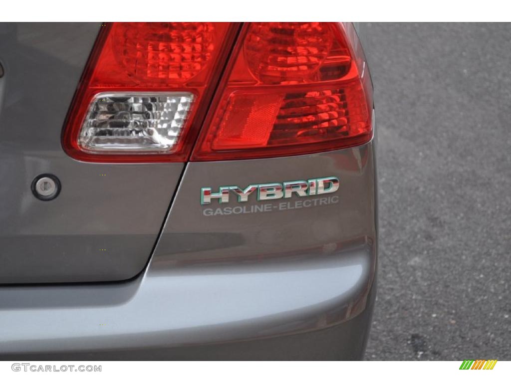 2005 Civic Hybrid Sedan - Magnesium Metallic / Gray photo #26