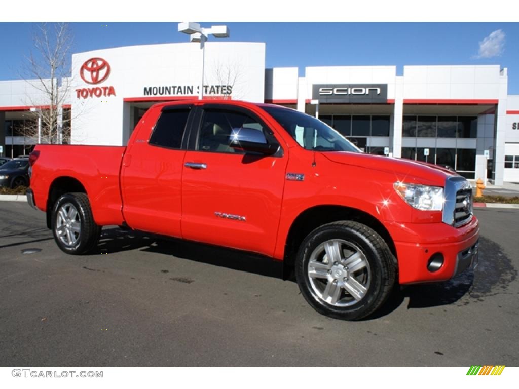 2007 Tundra Limited Double Cab 4x4 - Radiant Red / Graphite Gray photo #1