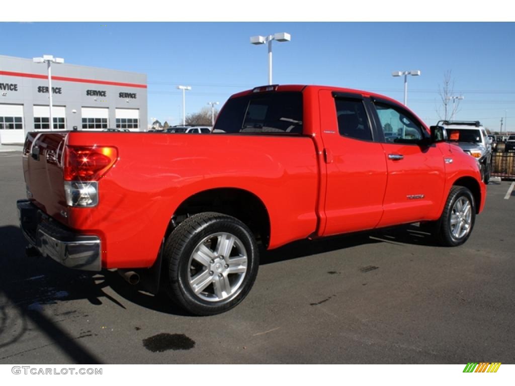 2007 Tundra Limited Double Cab 4x4 - Radiant Red / Graphite Gray photo #2