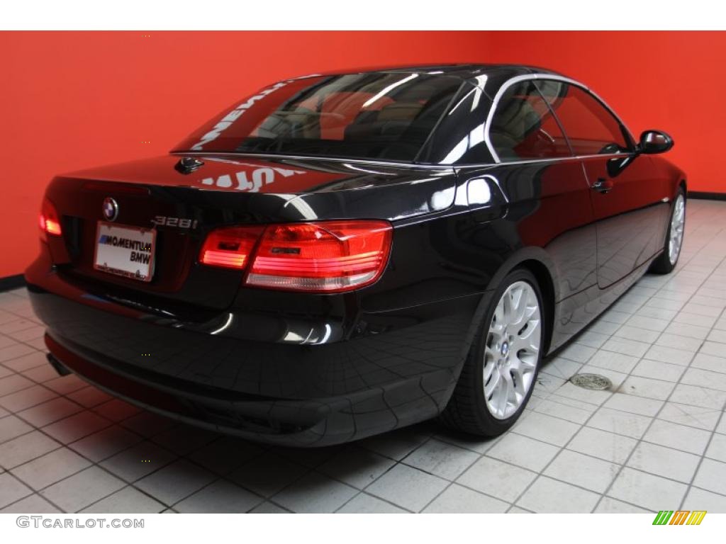 2008 3 Series 328i Convertible - Black Sapphire Metallic / Black photo #2