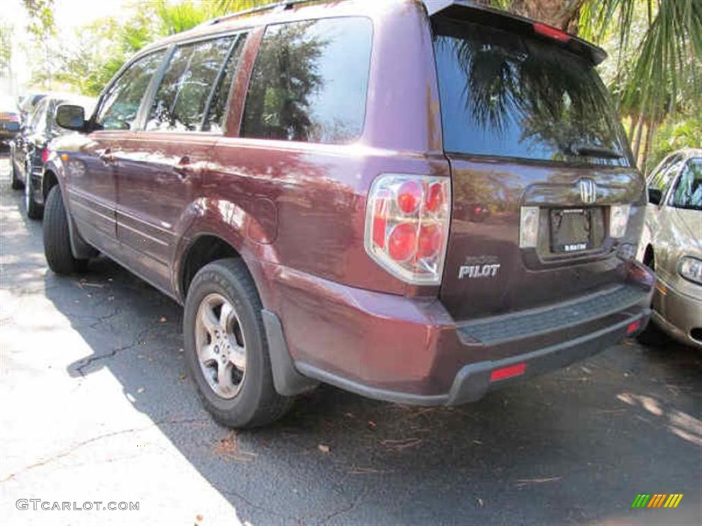 2007 Pilot EX - Dark Cherry Pearl / Gray photo #3