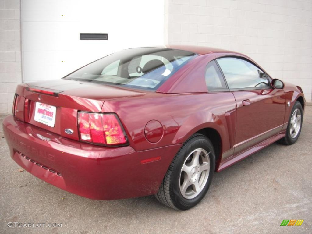 2004 Mustang V6 Coupe - 40th Anniversary Crimson Red Metallic / Medium Parchment photo #6