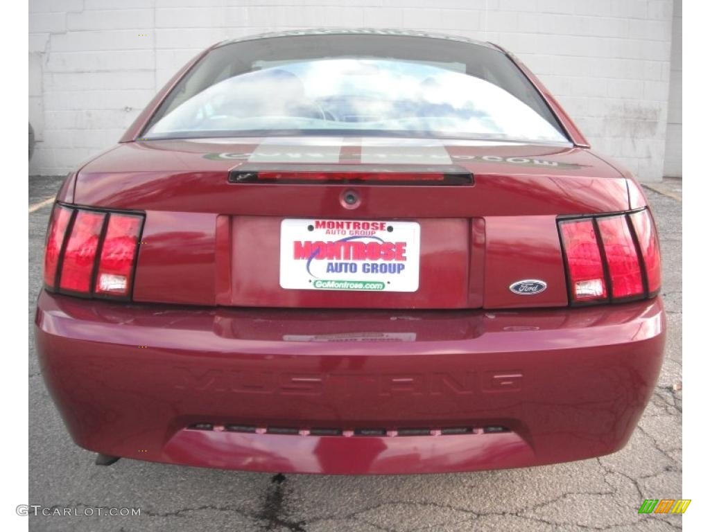 2004 Mustang V6 Coupe - 40th Anniversary Crimson Red Metallic / Medium Parchment photo #8