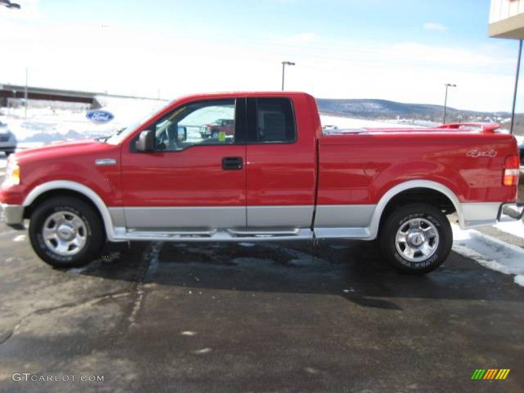 2004 F150 XLT SuperCab 4x4 - Bright Red / Dark Flint photo #10