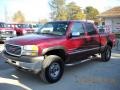 2001 Dark Toreador Red Metallic GMC Sierra 2500HD SLT Crew Cab 4x4  photo #2