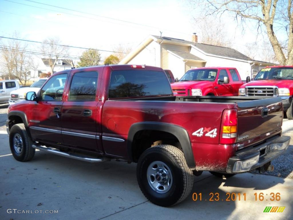 2001 Sierra 2500HD SLT Crew Cab 4x4 - Dark Toreador Red Metallic / Neutral photo #8