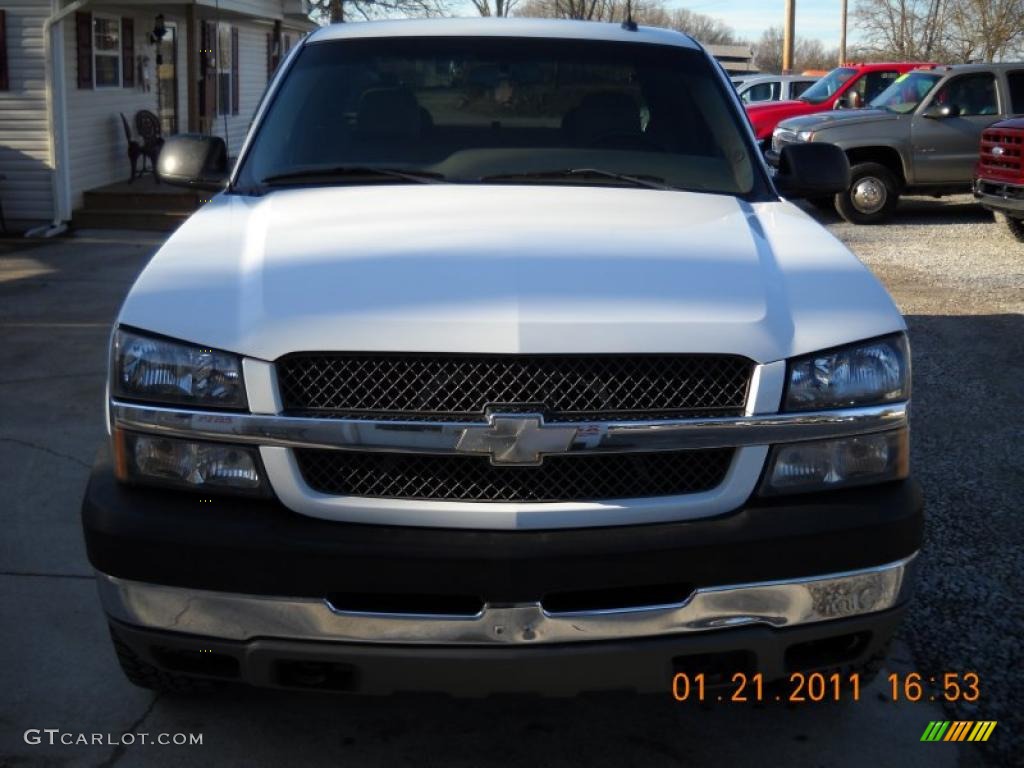 2003 Silverado 2500HD LT Extended Cab 4x4 - Summit White / Tan photo #7