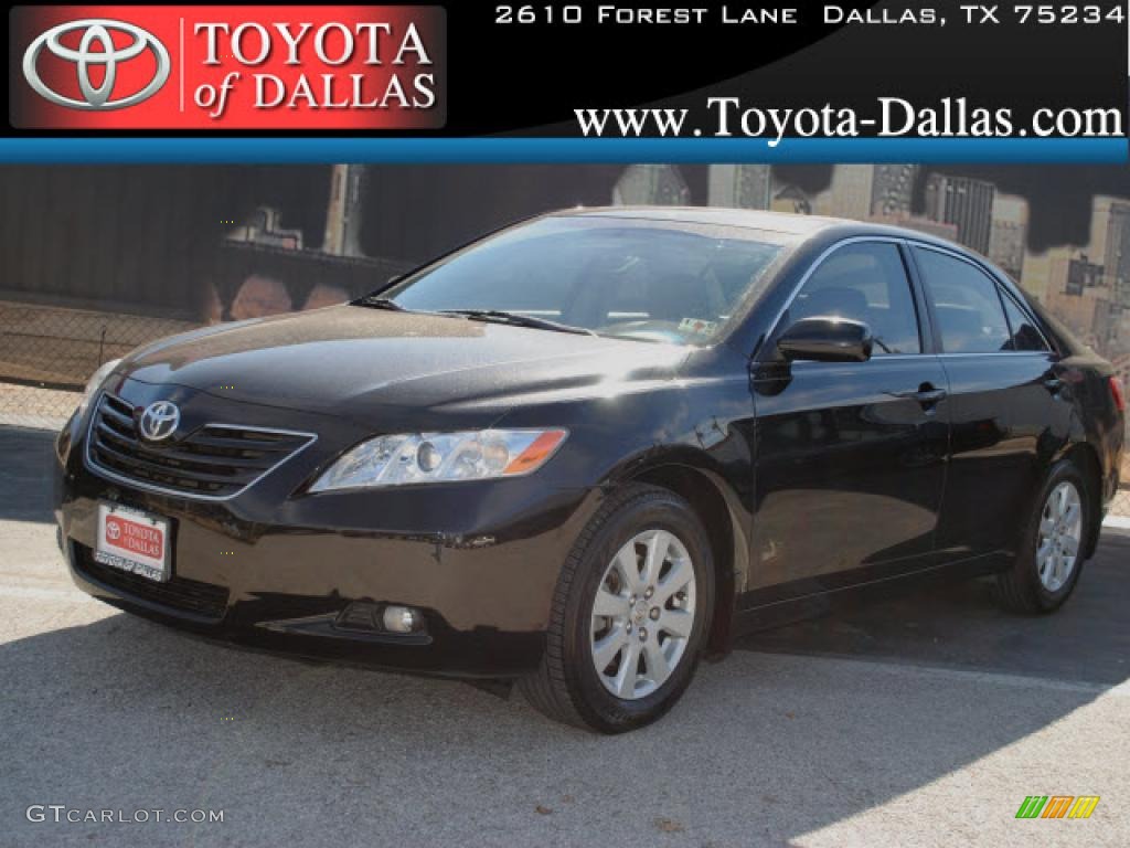 2007 Camry XLE V6 - Black / Bisque photo #1