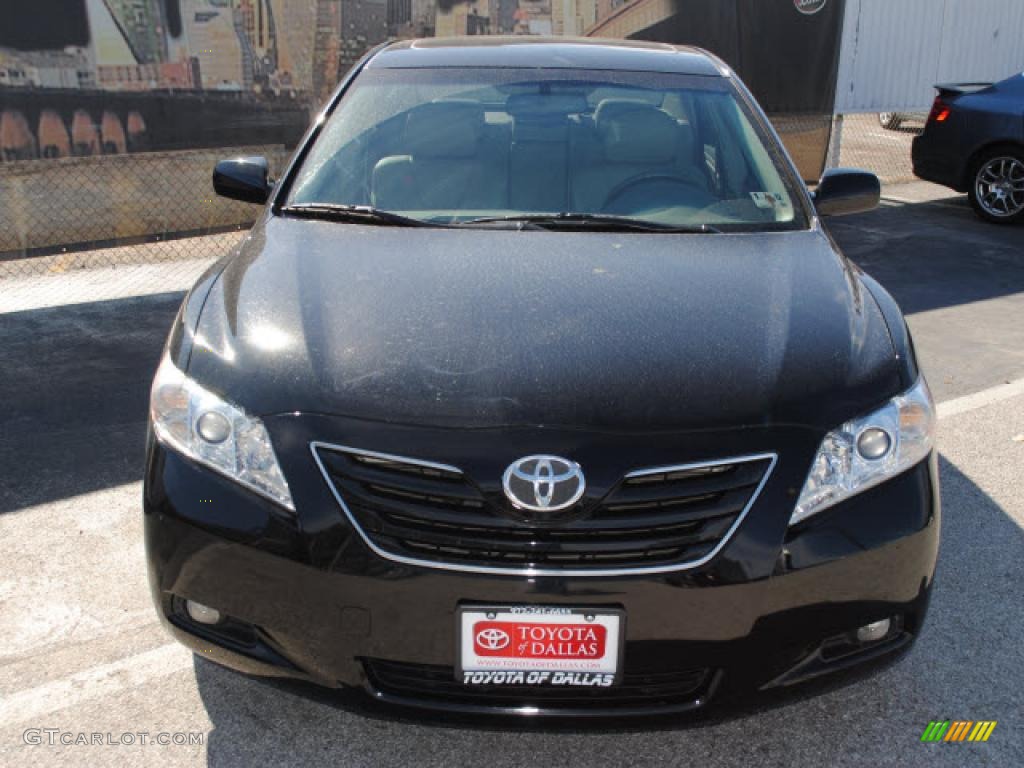 2007 Camry XLE V6 - Black / Bisque photo #2