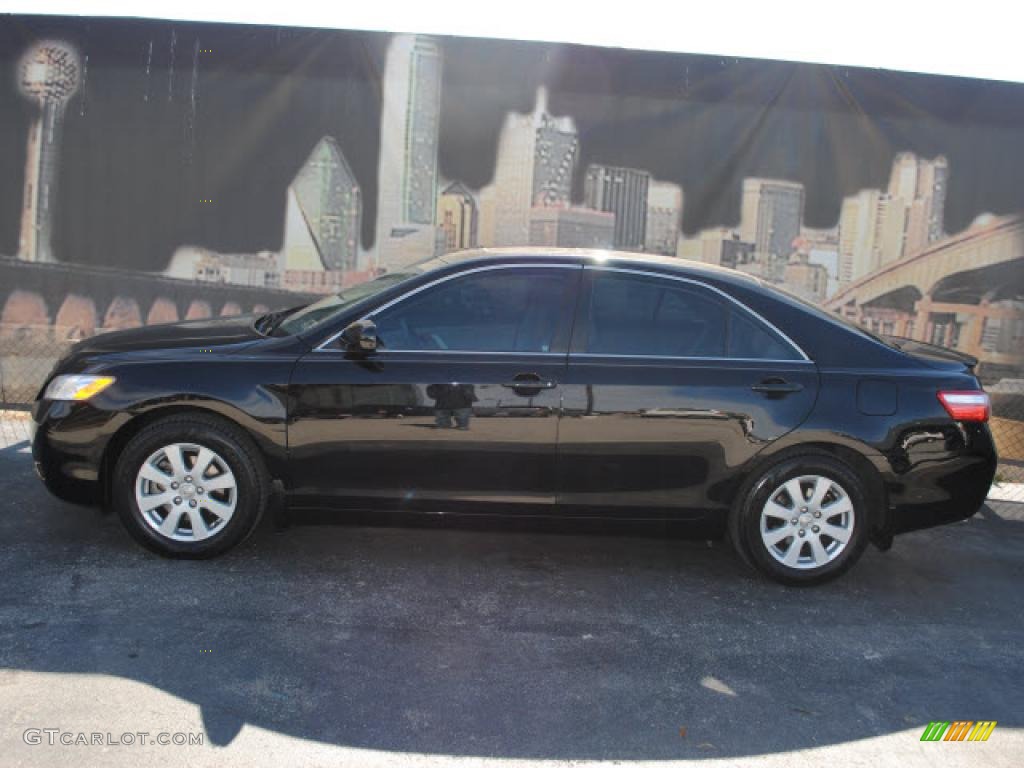 2007 Camry XLE V6 - Black / Bisque photo #3