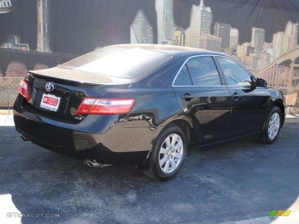 2007 Camry XLE V6 - Black / Bisque photo #5