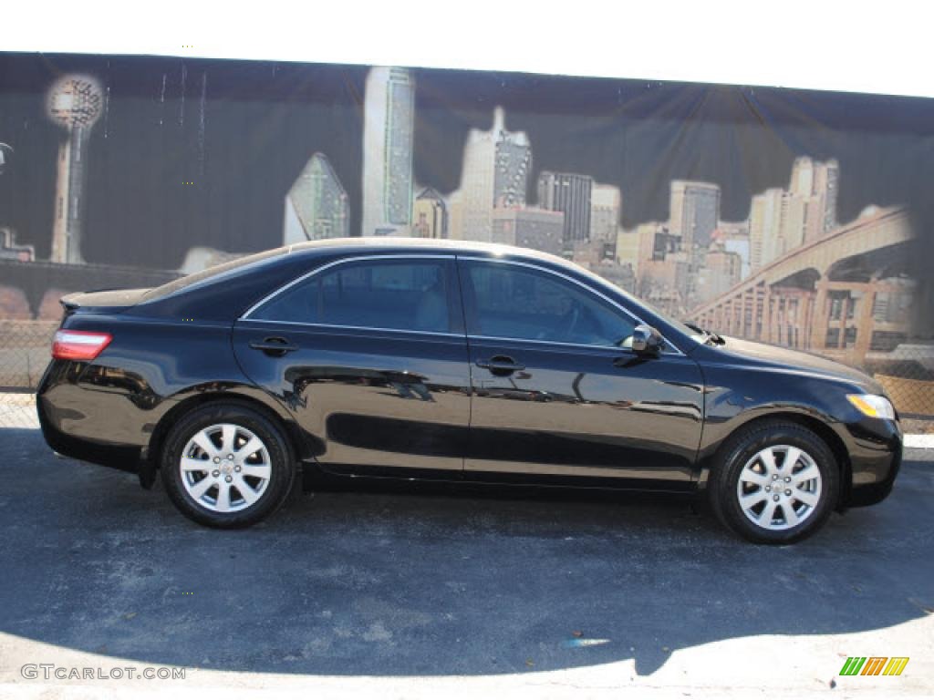 2007 Camry XLE V6 - Black / Bisque photo #7