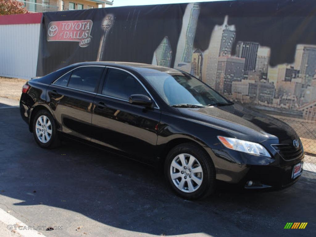 2007 Camry XLE V6 - Black / Bisque photo #8