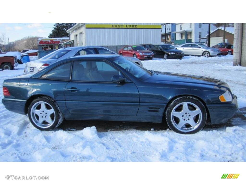 Dark Turquoise Metallic 1999 Mercedes-Benz SL 500 Roadster Exterior Photo #43778936