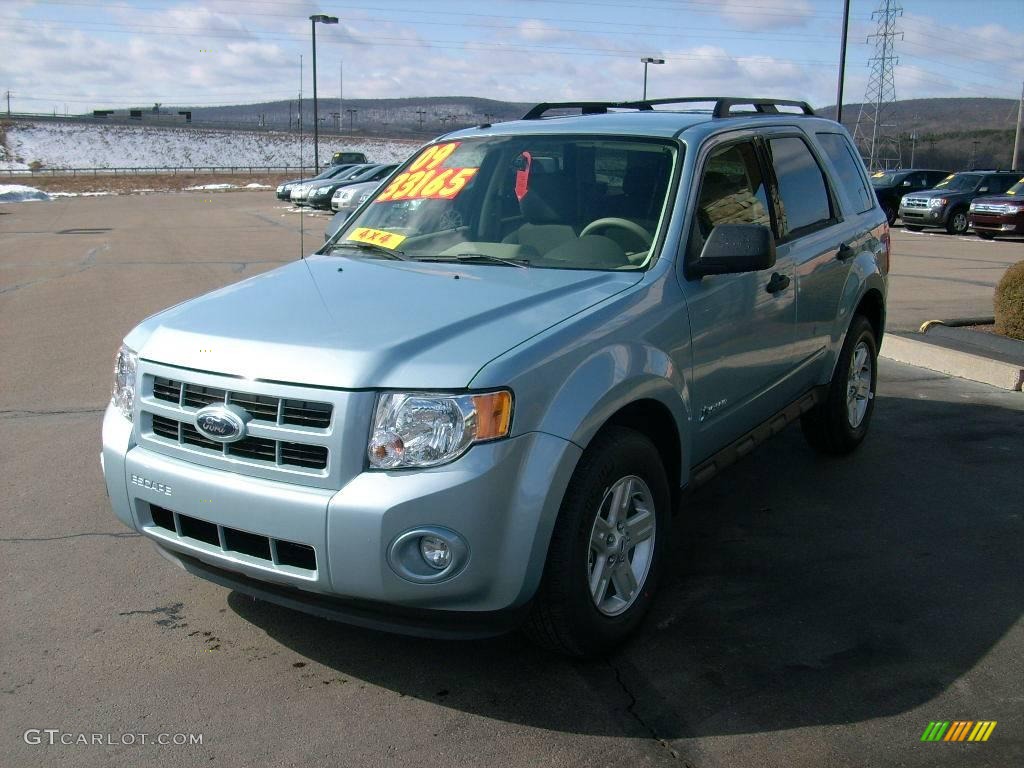 2009 Escape Hybrid 4WD - Light Ice Blue Metallic / Stone photo #1