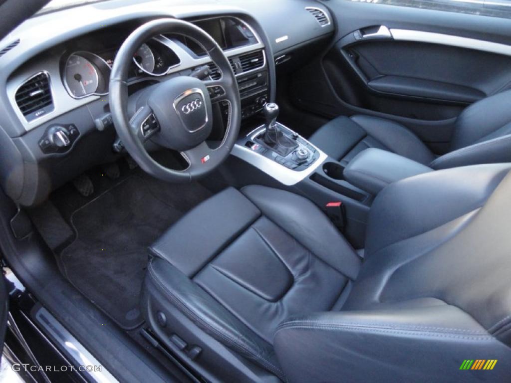 Black Silk Nappa Leather Interior 2009 Audi S5 4.2 quattro Photo #43782698