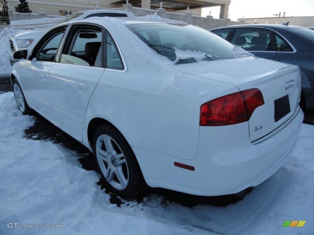 2008 A4 2.0T quattro S-Line Sedan - Ibis White / Black photo #6