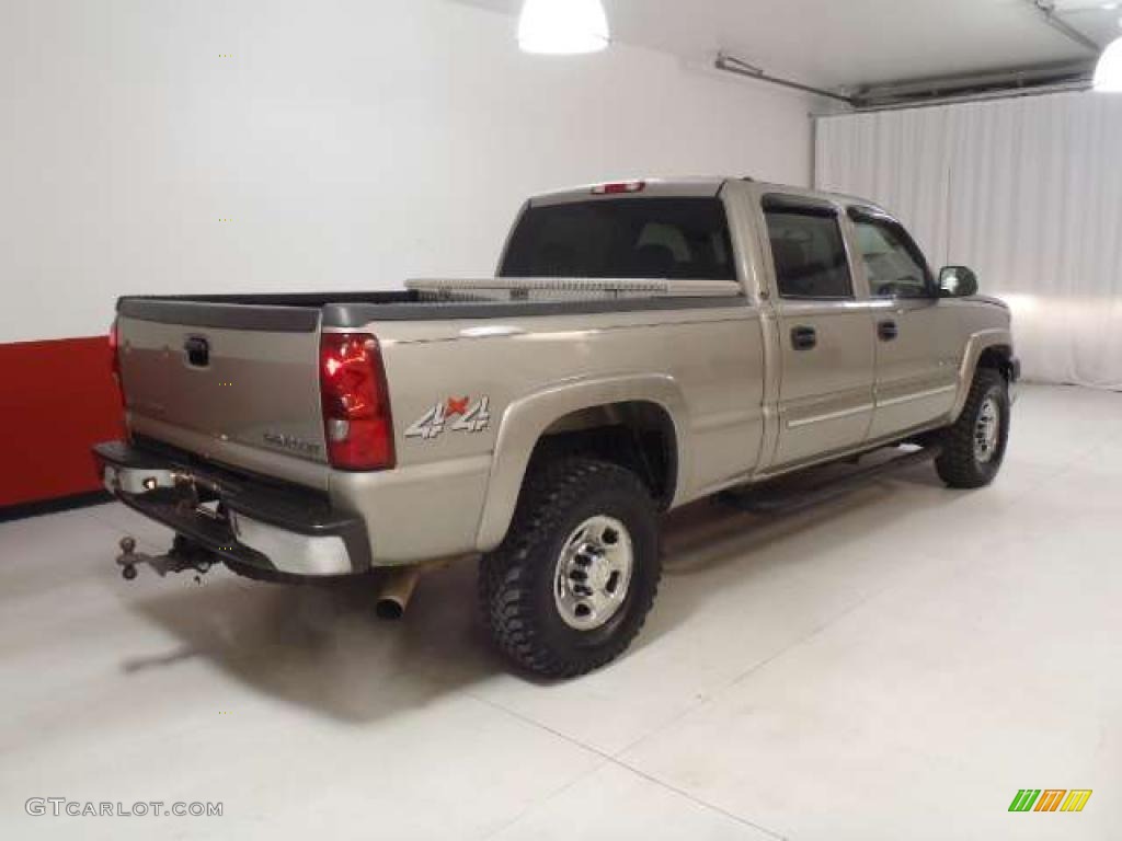 2003 Silverado 2500HD LS Crew Cab 4x4 - Light Pewter Metallic / Tan photo #4