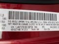 PRP: Deep Cherry Red Crystal Pearl 2011 Jeep Compass 2.4 Latitude Color Code