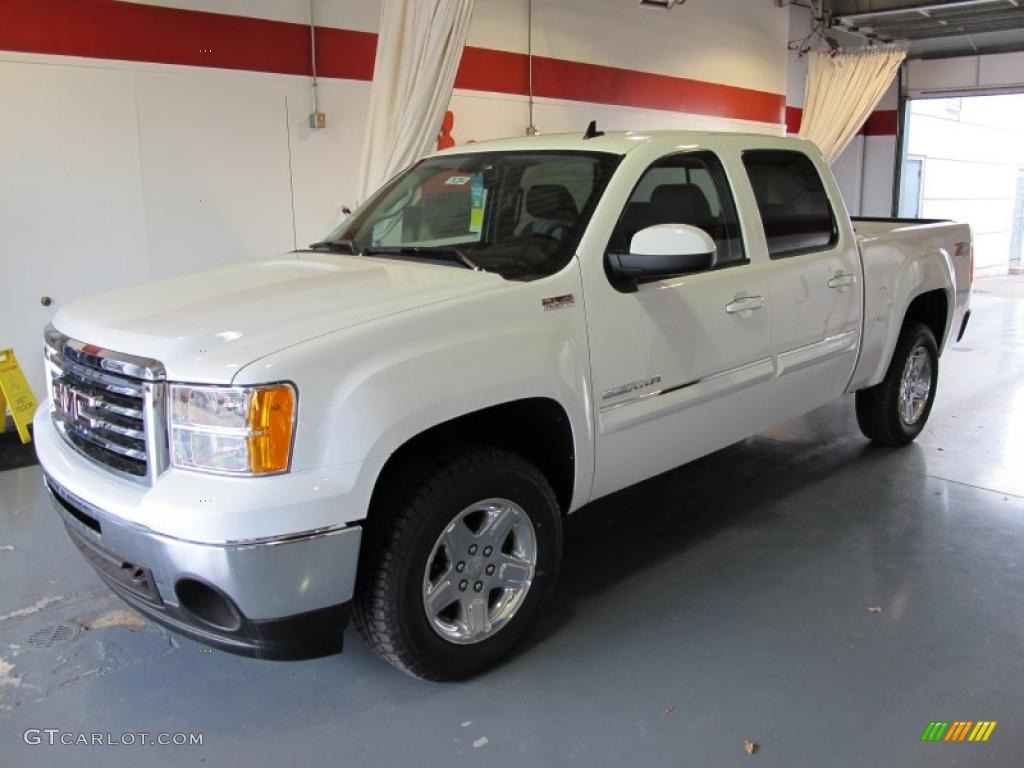 2011 Sierra 1500 SLT Crew Cab 4x4 - Summit White / Dark Titanium photo #1