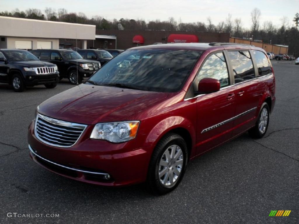 2011 Town & Country Touring - L - Deep Cherry Red Crystal Pearl / Dark Frost Beige/Medium Frost Beige photo #1