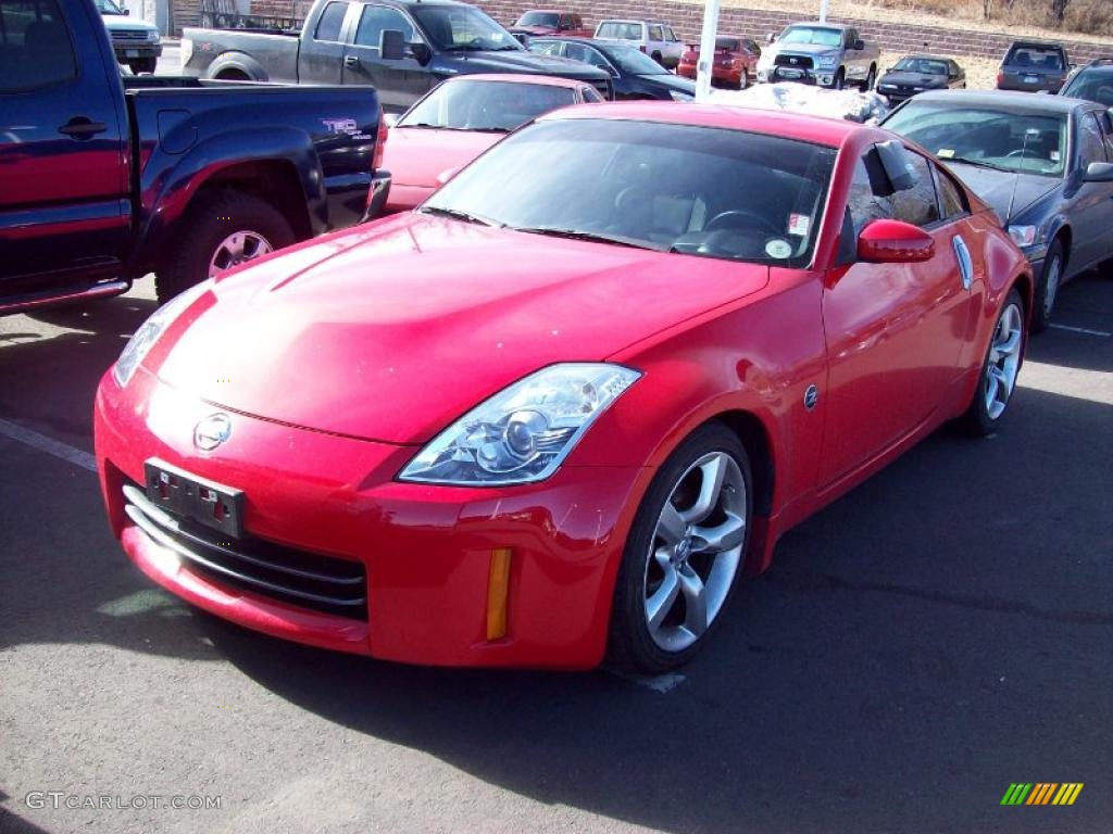 2008 350Z Coupe - Nogaro Red / Charcoal photo #1