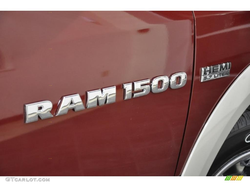 2011 Ram 1500 Laramie Crew Cab - Deep Cherry Red Crystal Pearl / Light Pebble Beige/Bark Brown photo #5