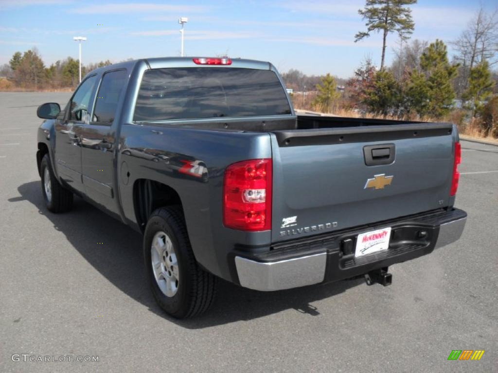 2008 Silverado 1500 LT Crew Cab - Blue Granite Metallic / Light Titanium/Ebony Accents photo #2