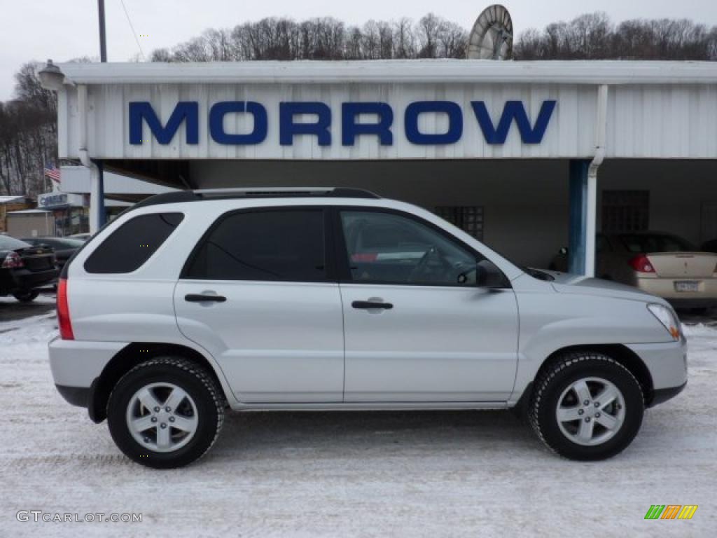 2009 Sportage LX V6 4x4 - Bright Silver / Black photo #1