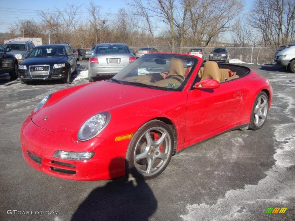 2006 911 Carrera 4S Cabriolet - Guards Red / Sand Beige photo #2