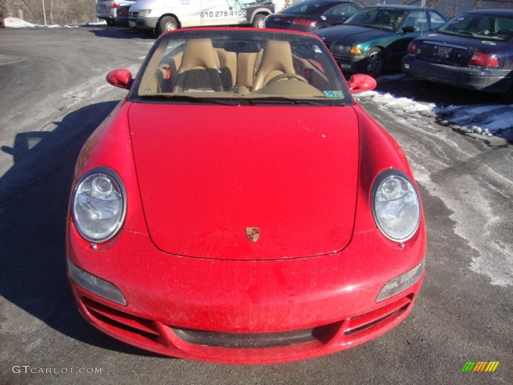 2006 911 Carrera 4S Cabriolet - Guards Red / Sand Beige photo #3