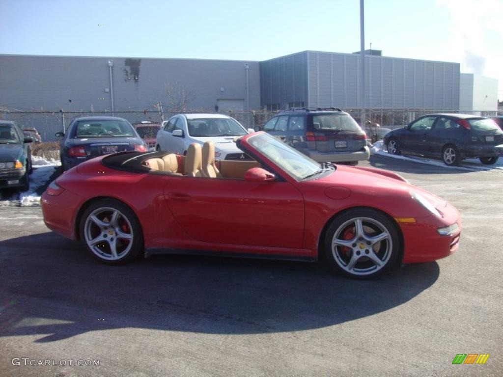 2006 911 Carrera 4S Cabriolet - Guards Red / Sand Beige photo #6